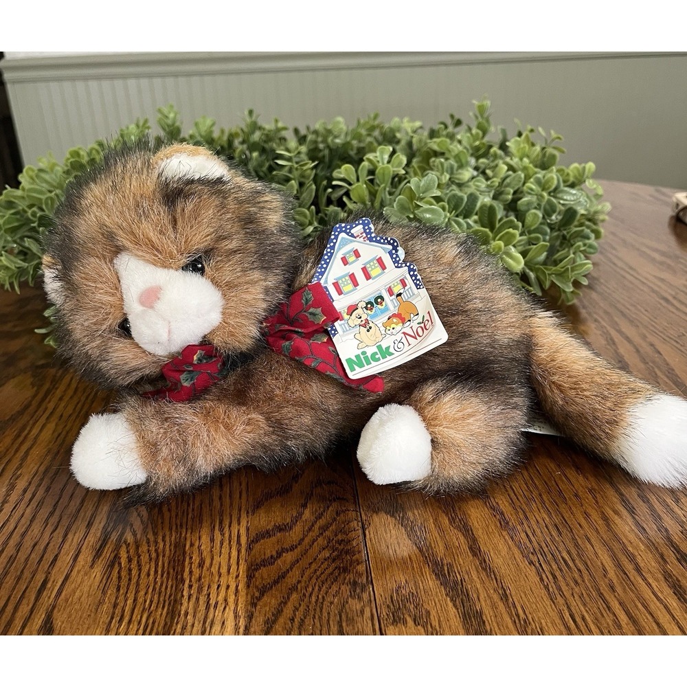 Nick & Noel Commonwealth Plush Cat 1992‎ Toys R Us Exclusive 17" Holiday VTG-NEW